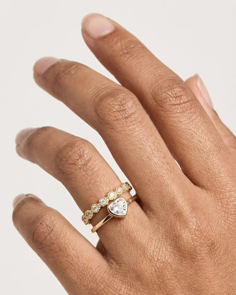 Forever In Heart Ring - Silver Ring by BLINGLANE