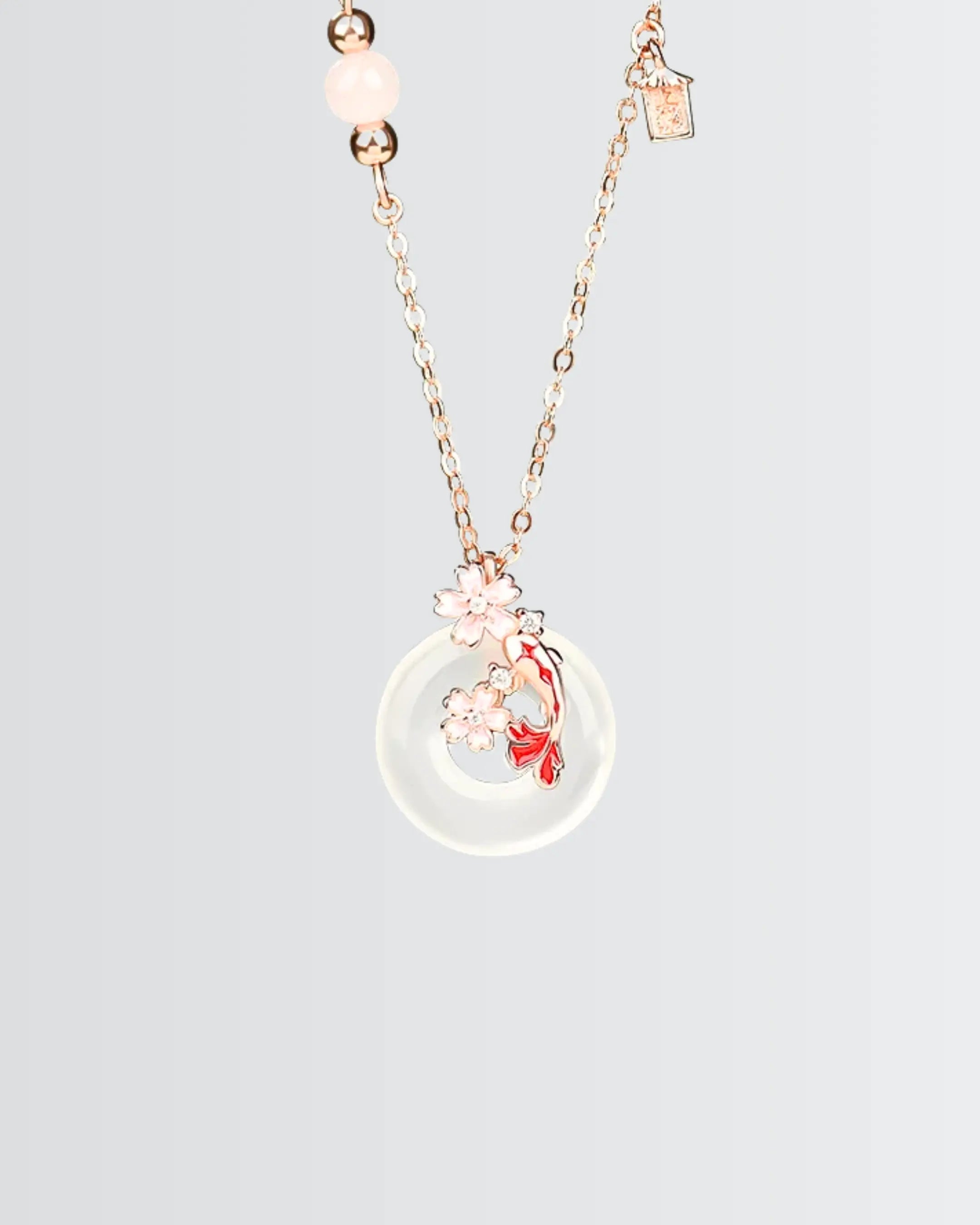 Fortune In Flow Koi Necklace - Silver Necklace by BLINGLANE