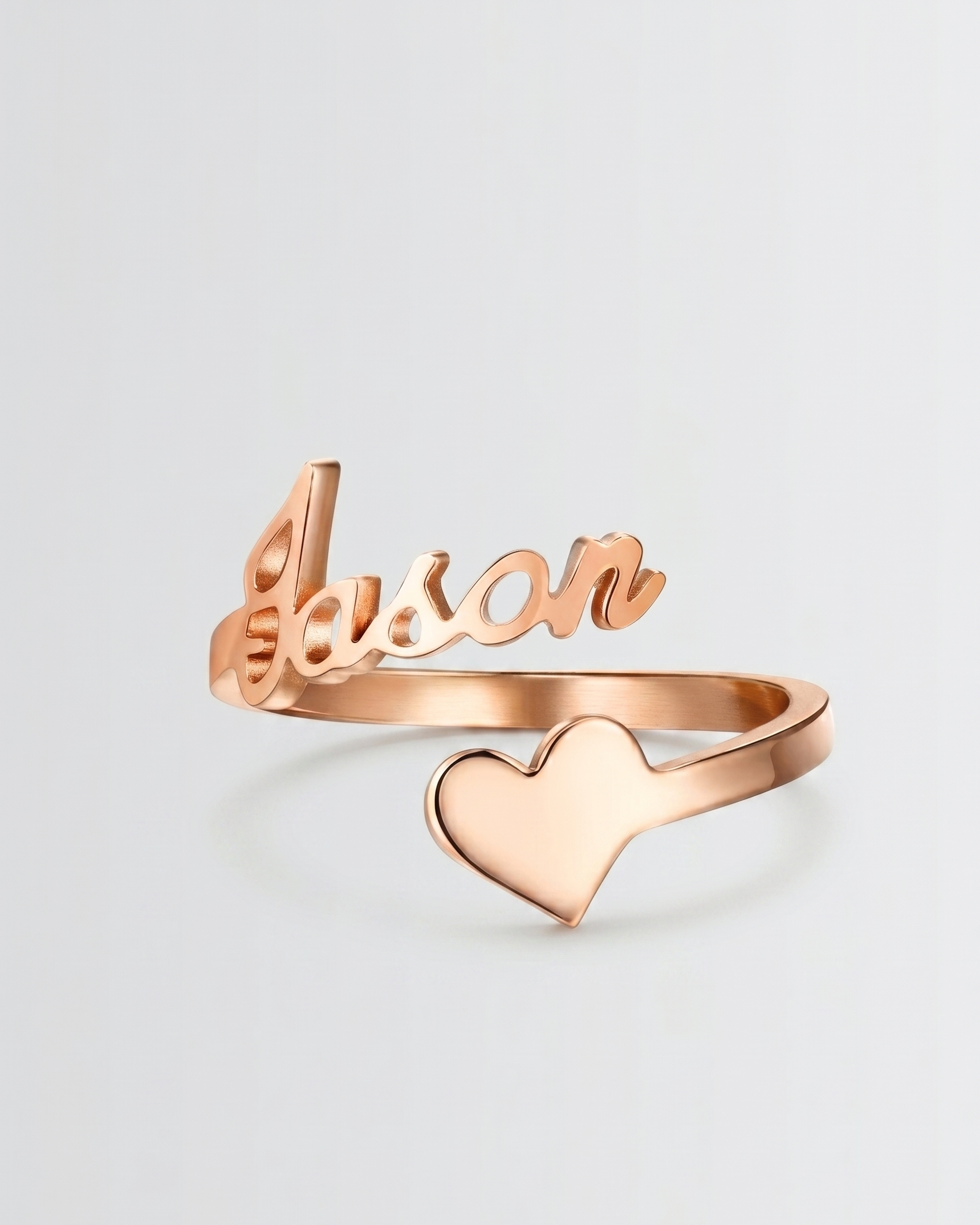 Personalize Your Name & Heart Ring - jewellery by BLINGLANE