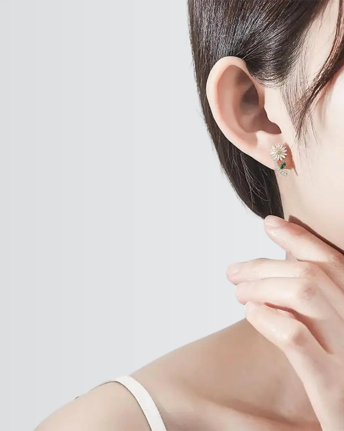 Golden Bloom Studs - Silver Earrings by BLINGLANE