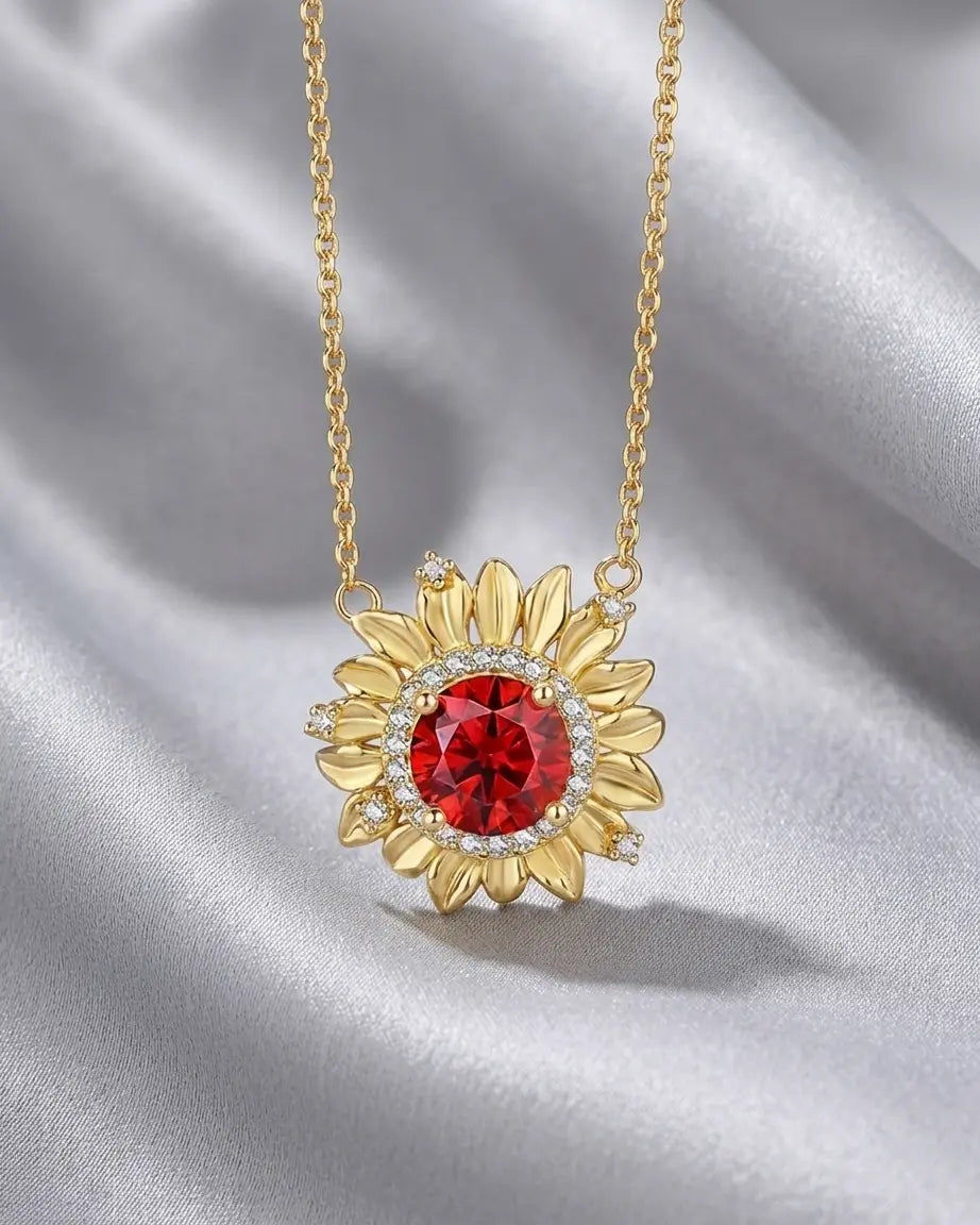 Golden Radiance Necklace - Silver Necklace by BLINGLANE