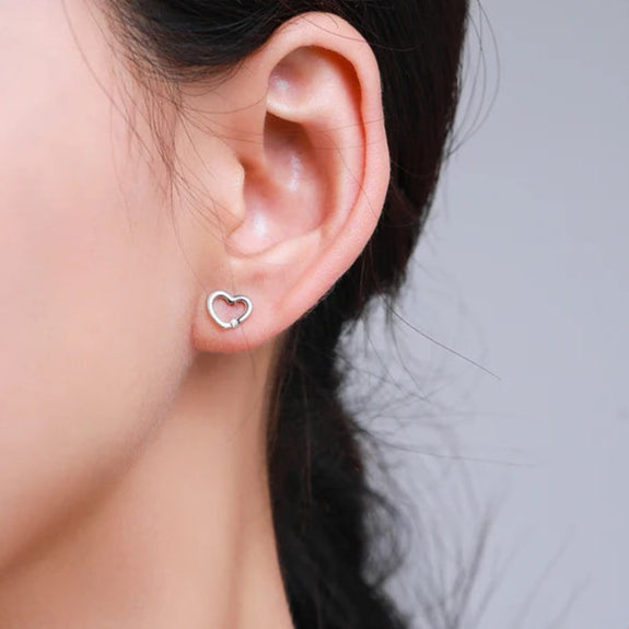 Tiny Treasure Heart Studs