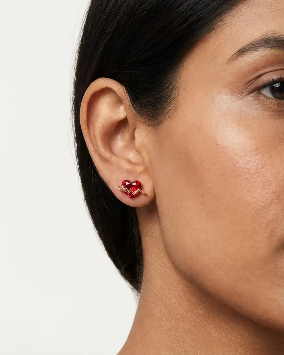 Heartflow Mini Studs - Silver Earrings by BLINGLANE