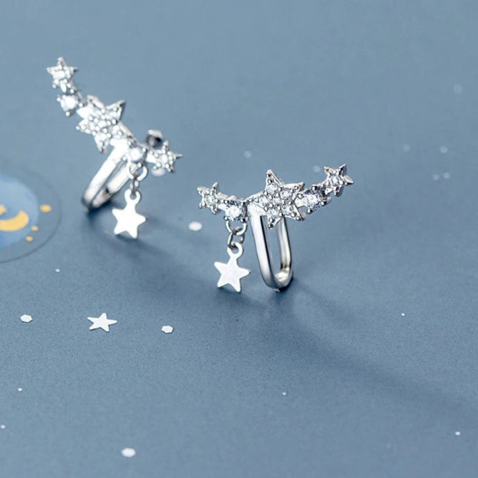 Starlit Curve Ear Cuffs