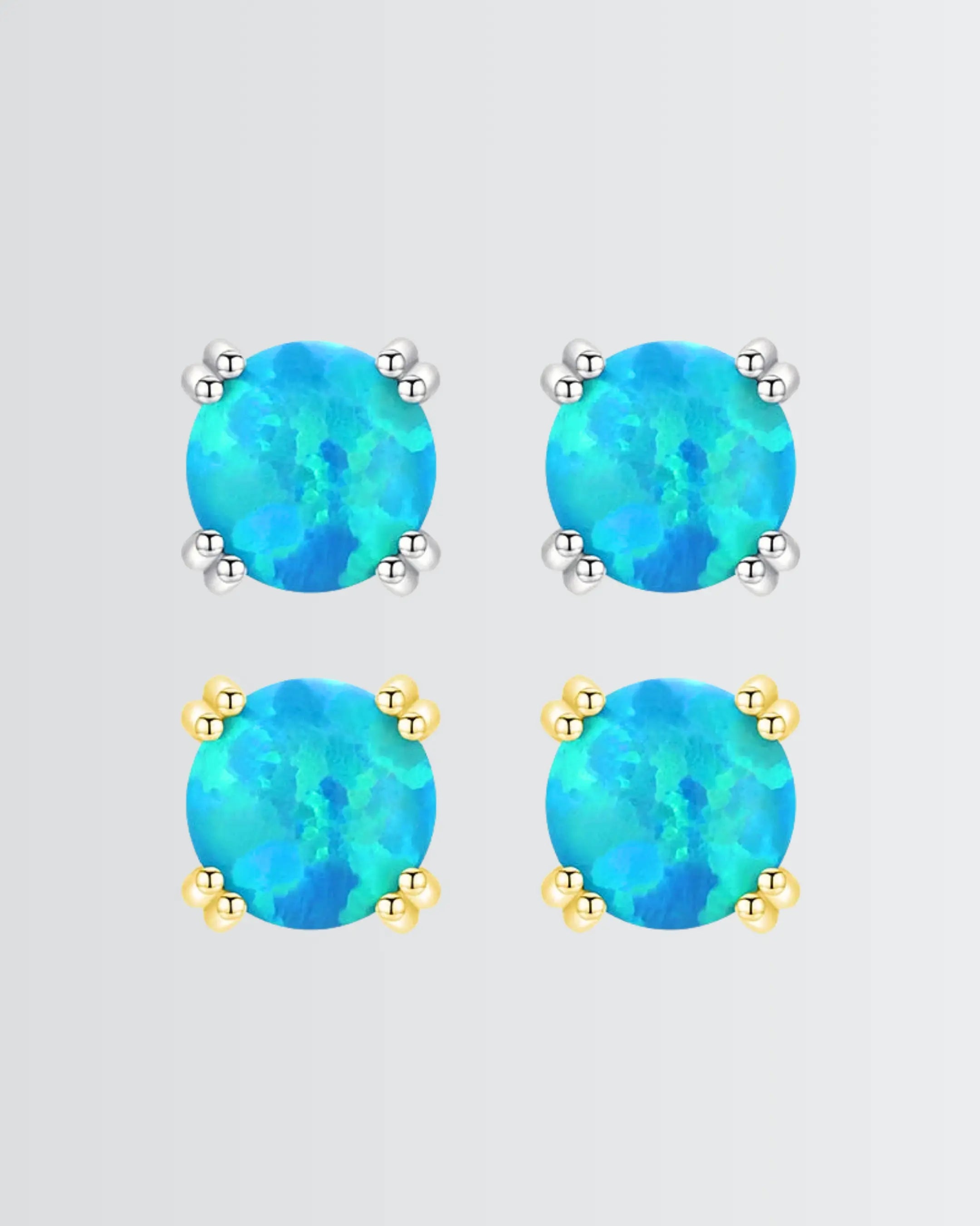 Let Your Ears Catch The Glow Studs - Silver Earrings by BLINGLANE