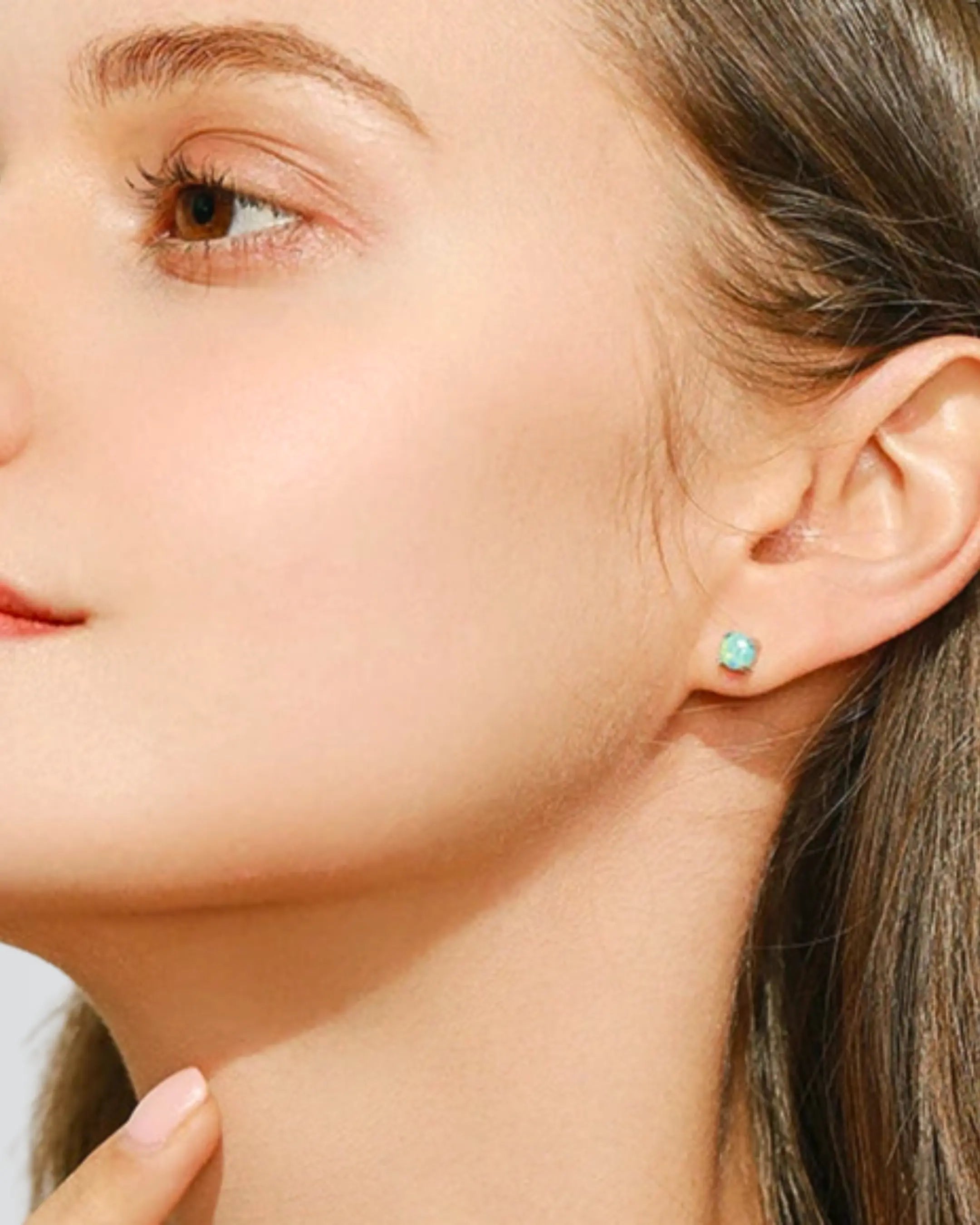 Let Your Ears Catch The Glow Studs - Silver Earrings by BLINGLANE