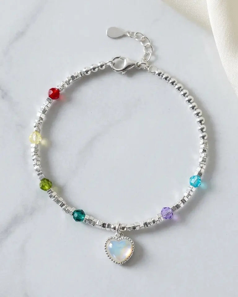 Let Your Heart Shine Bracelet - Silver Bracelet by BLINGLANE