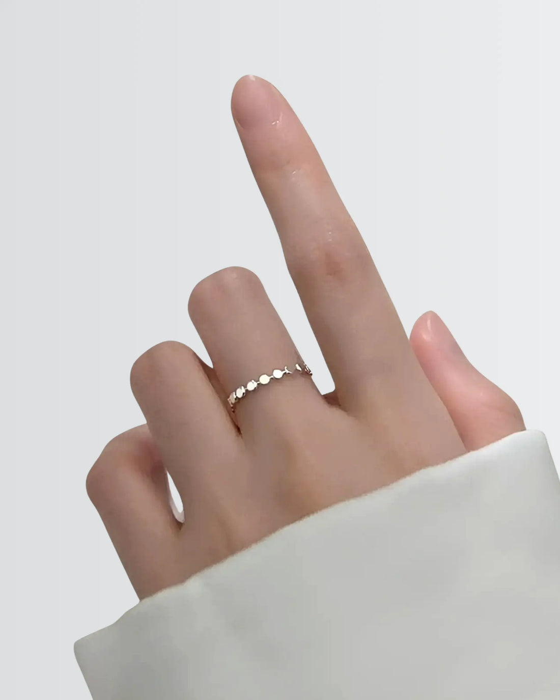 Lilliputian Discs Chain Ring - Silver Ring by BLINGLANE