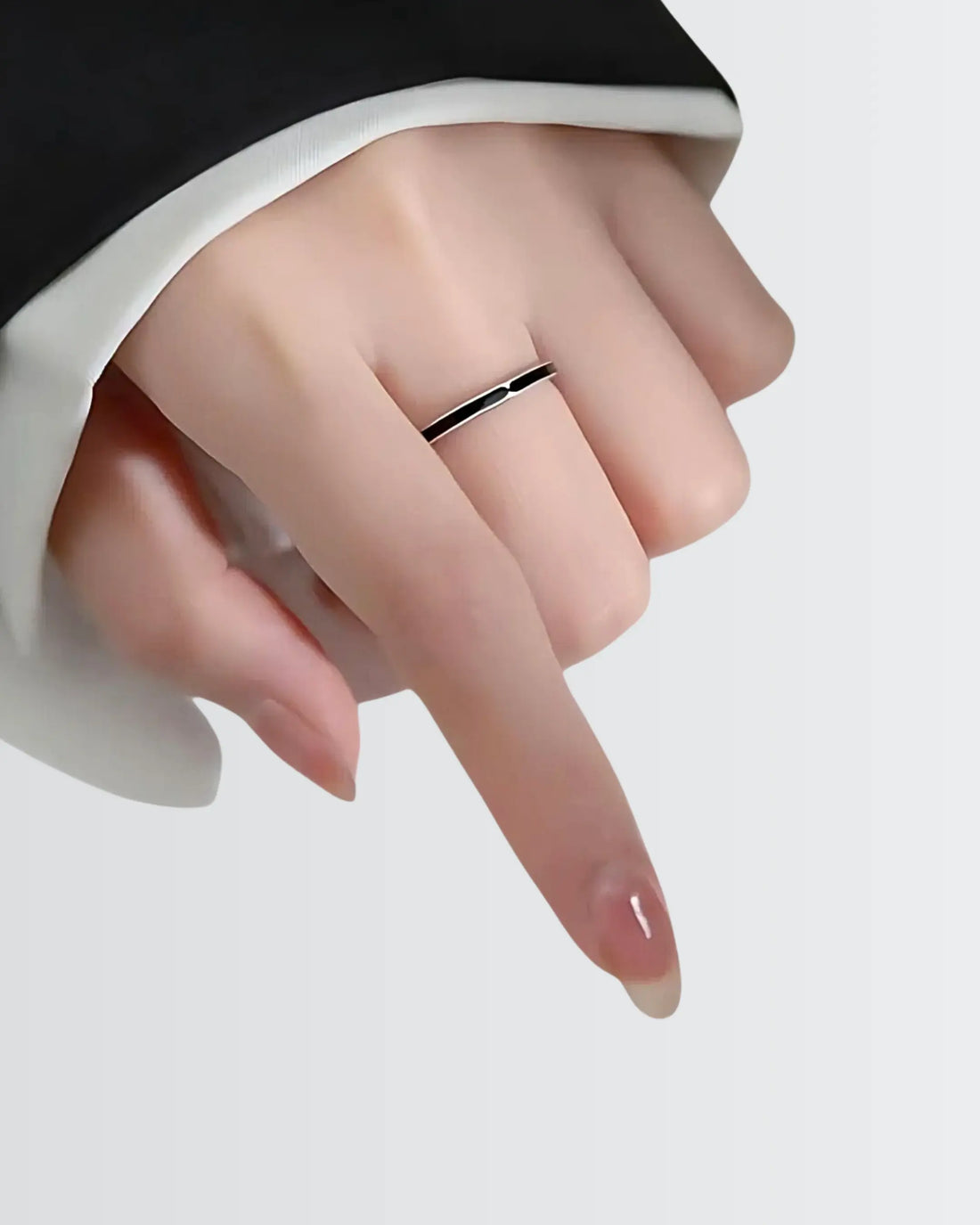 Little Black Ring - Silver Ring by BLINGLANE