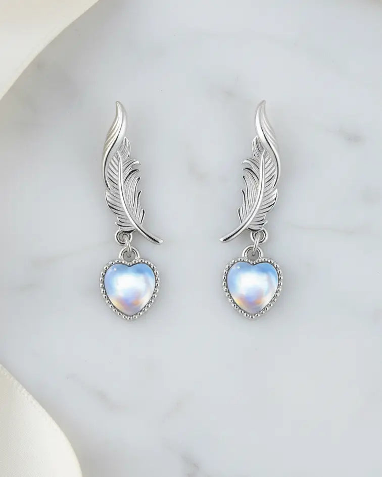 Lush Heart Elite Earrings - Silver Earrings by BLINGLANE