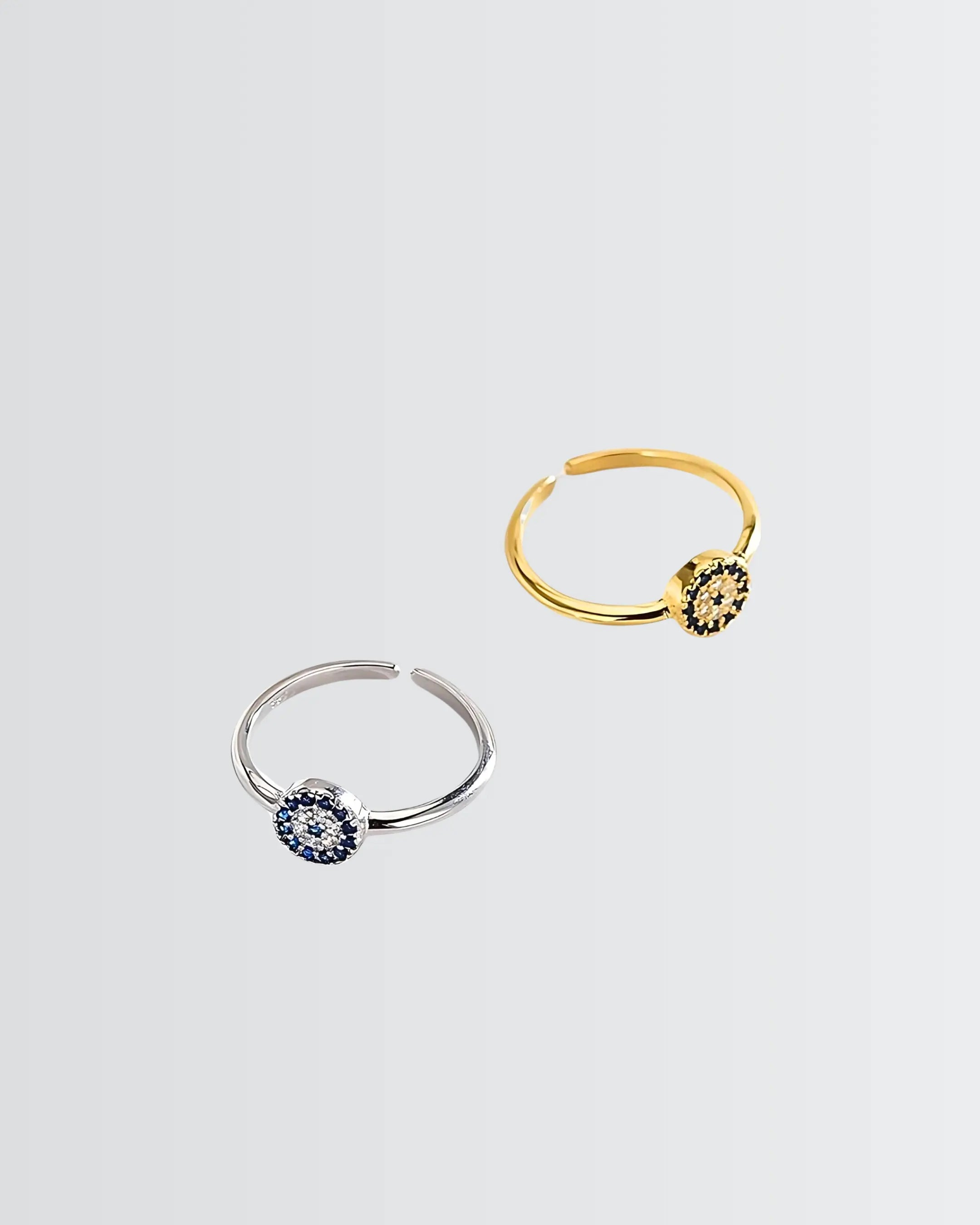 Mere Evil Eye Minimal Ring - Silver Ring by BLINGLANE