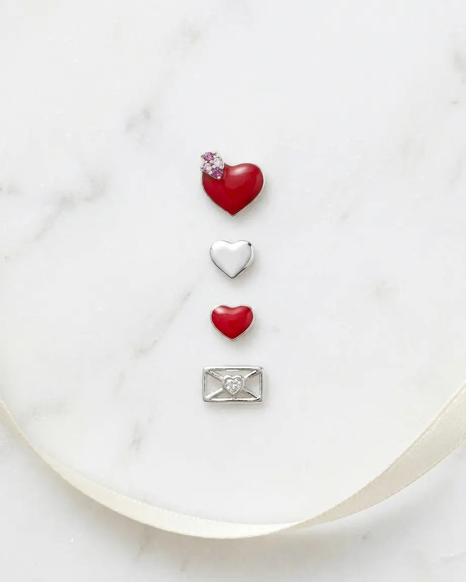 Message Of Love Studs - Silver Earrings by BLINGLANE