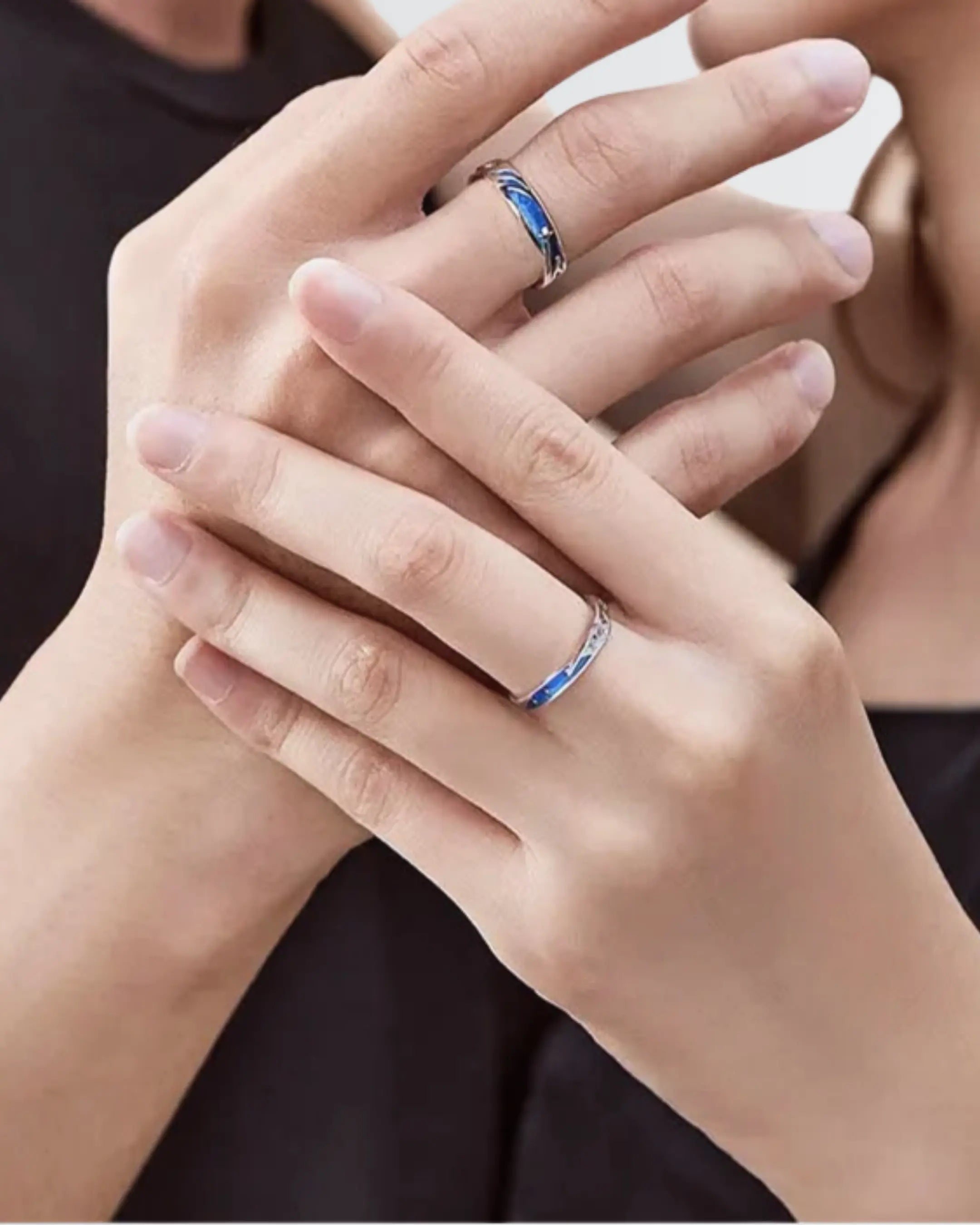 Midnight Comet Love Bands - Silver Ring by BLINGLANE