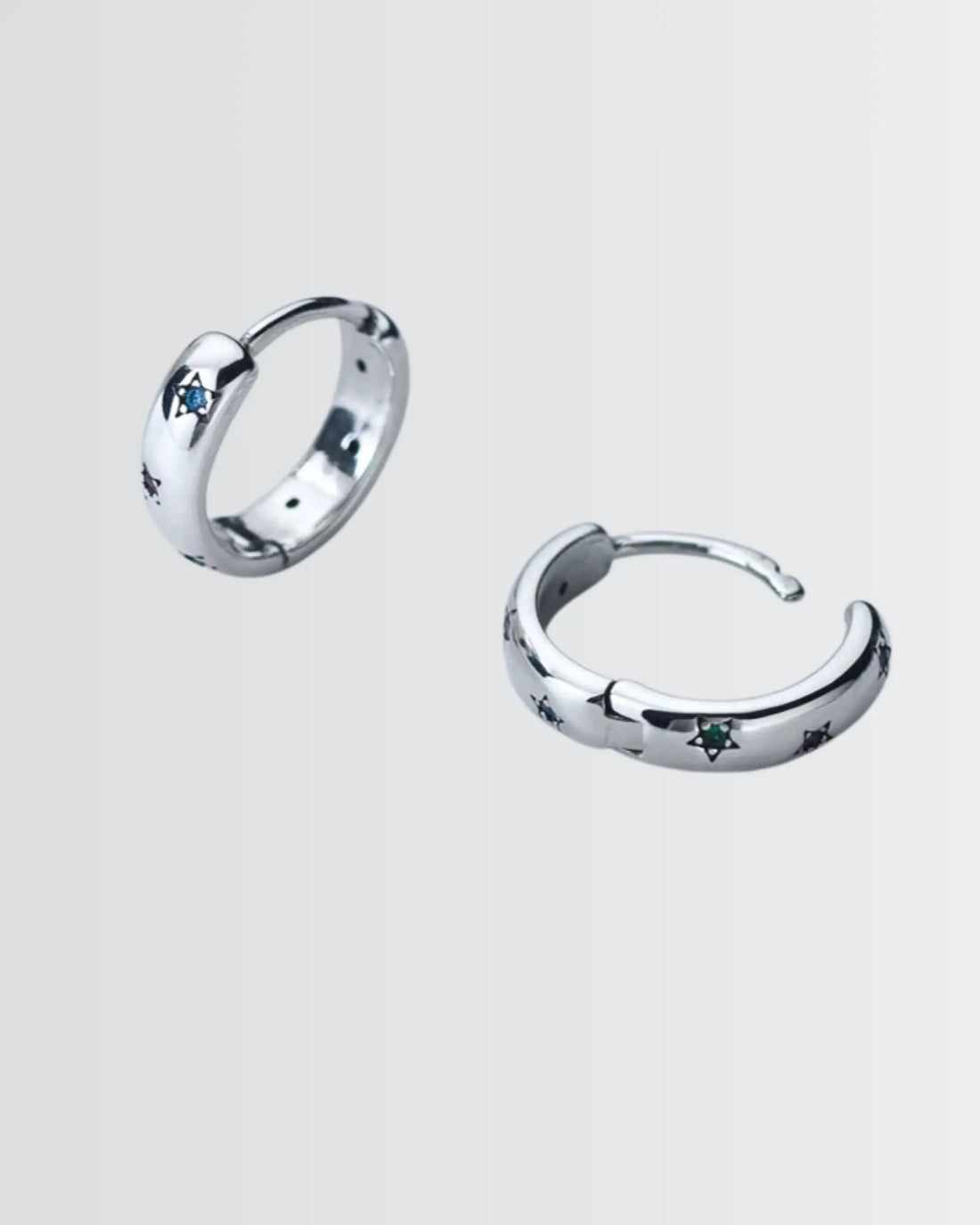 Milky Way Mini Hoops - Silver Earrings by BLINGLANE