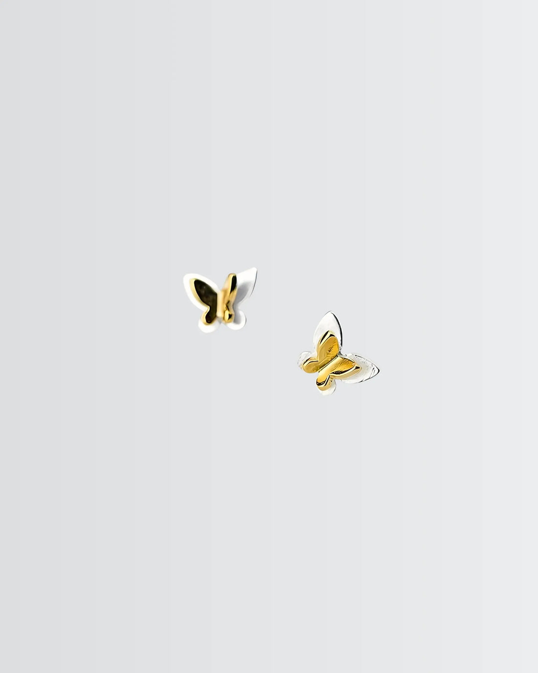 Minimal Butterfly Studs - Silver Earrings by BLINGLANE