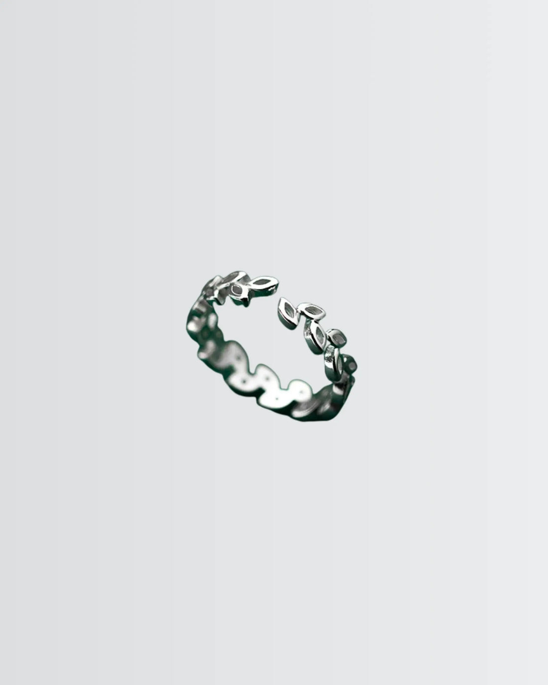 Minimal Leaves Ring - Silver Ring by BLINGLANE