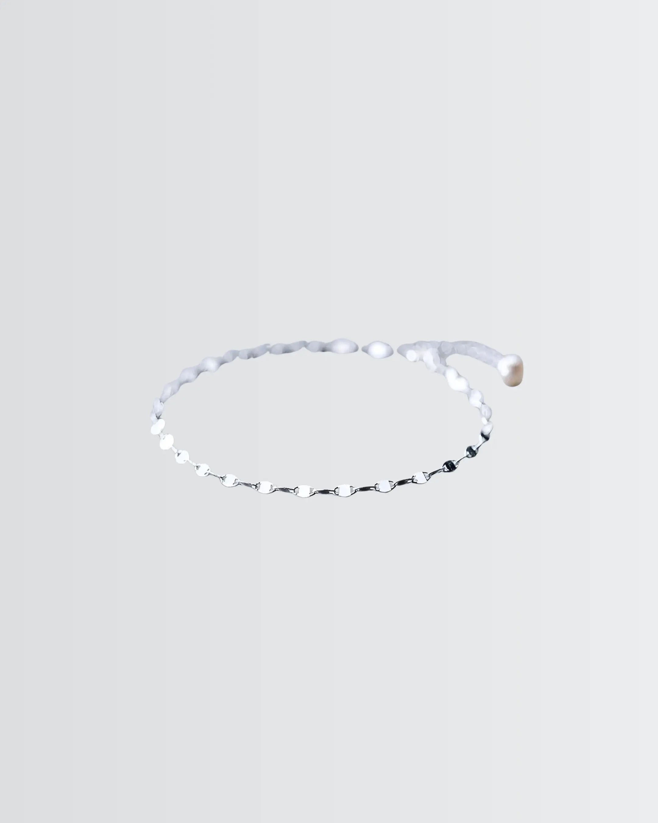 Minuscule Discs Anklet - Silver Anklet by BLINGLANE
