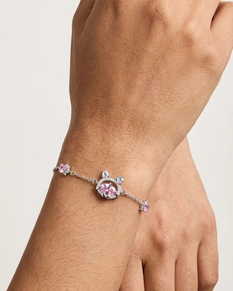 My Heart Meows For You Bracelet - Silver Bracelet by BLINGLANE