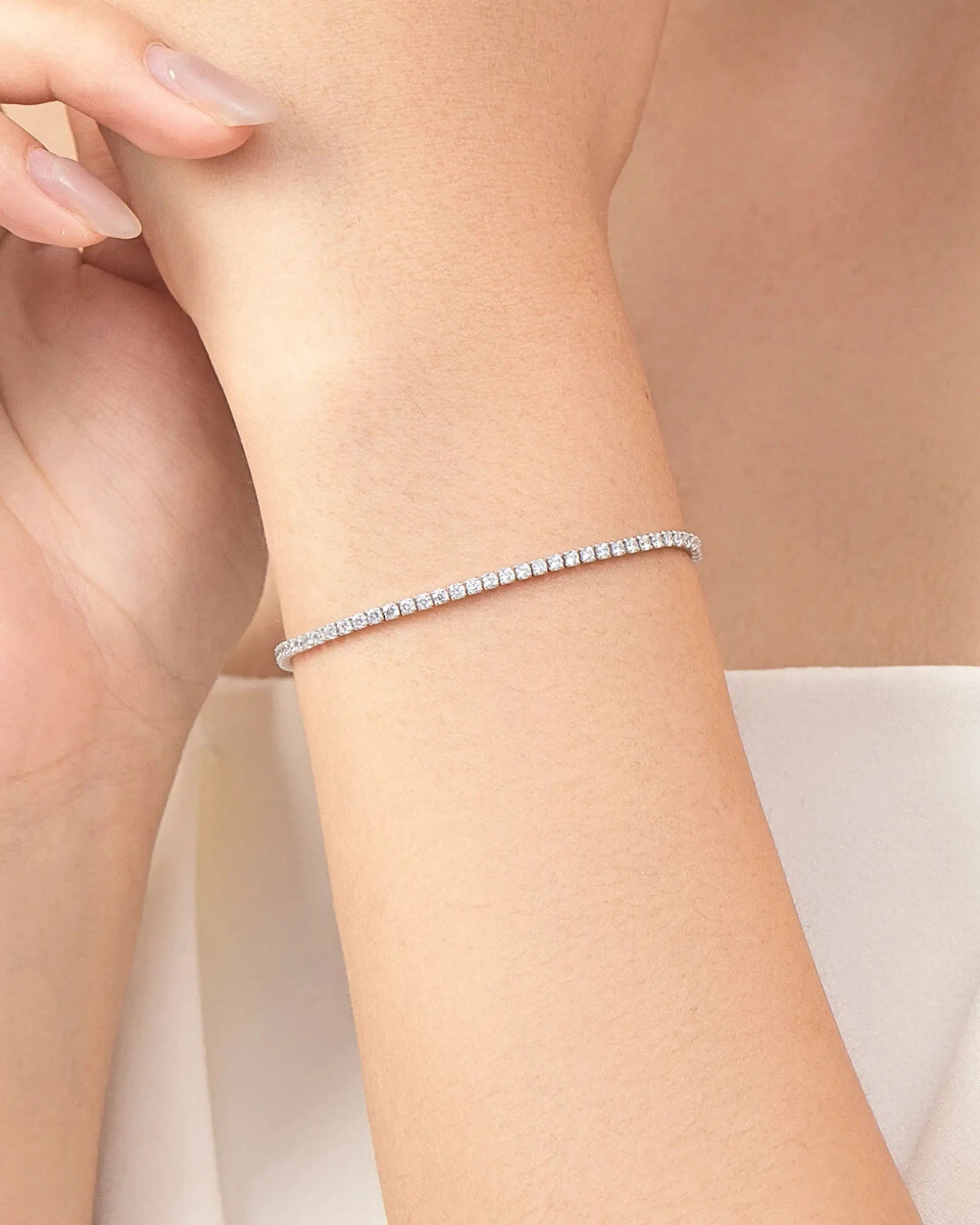 My Infinity Gleam Tennis Bracelet - Silver Bracelet by BLINGLANE