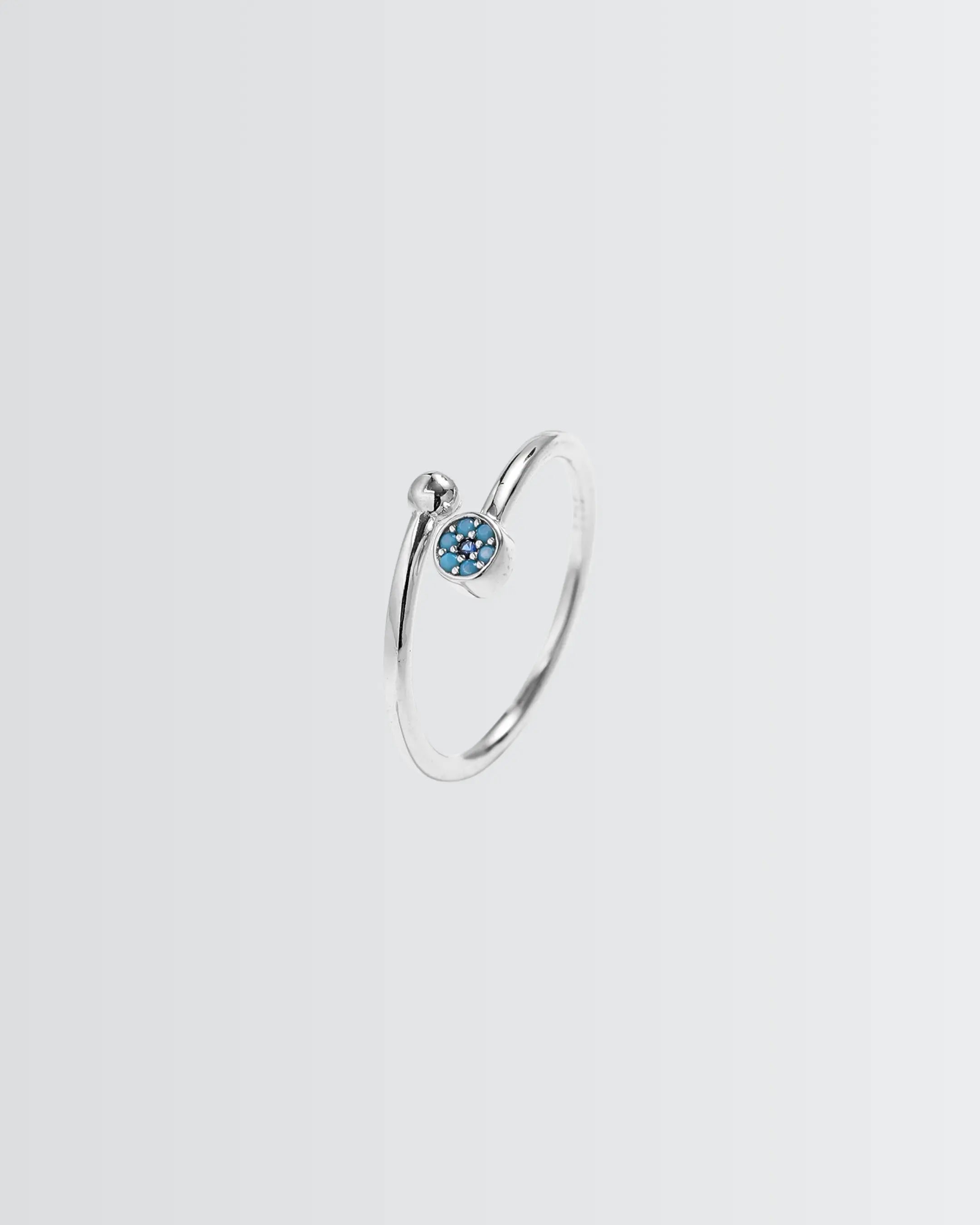 Mystic Evil Eye Ring - Silver Ring by BLINGLANE