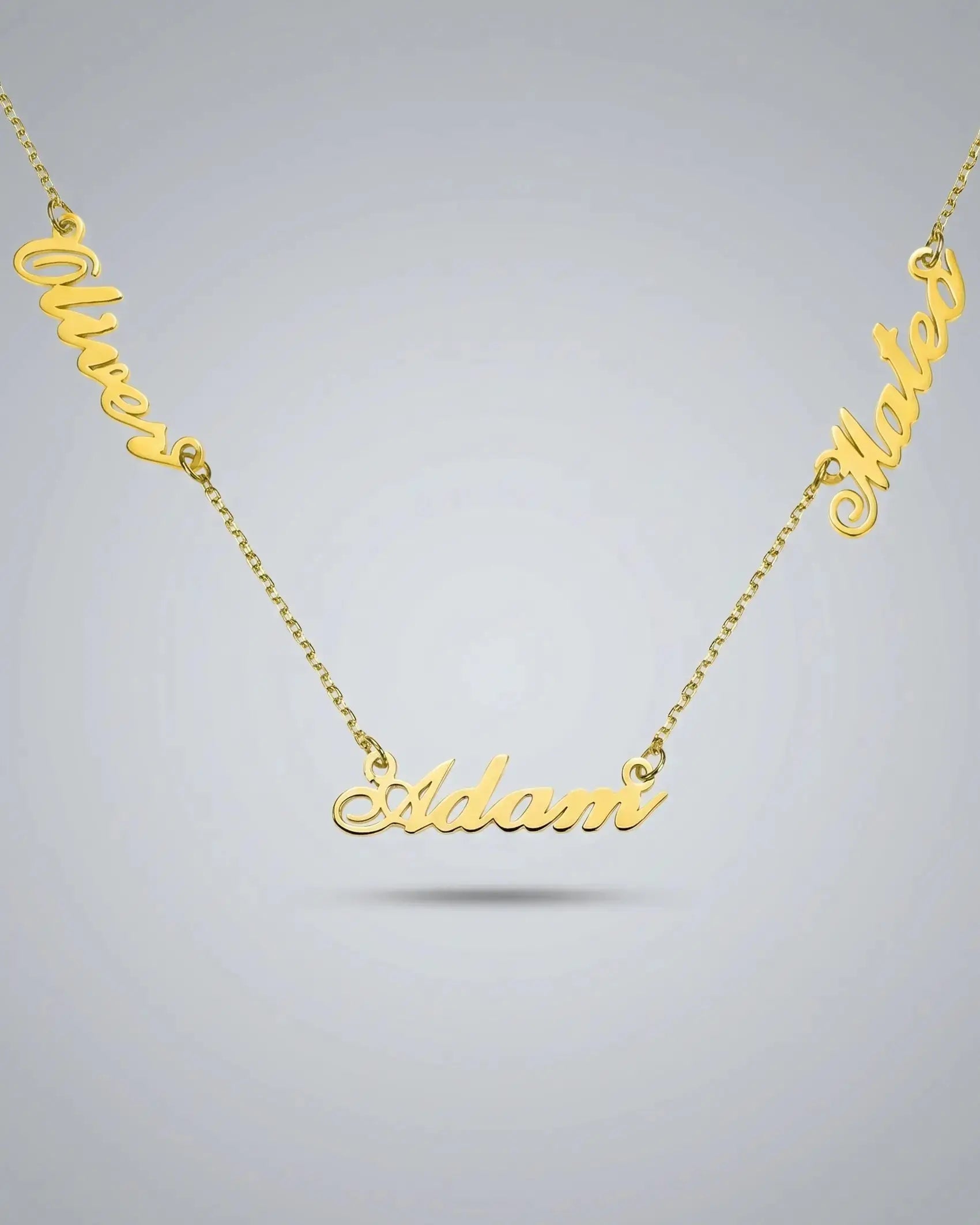 Personalize Three Names Necklace - Silver Necklace by BLINGLANE