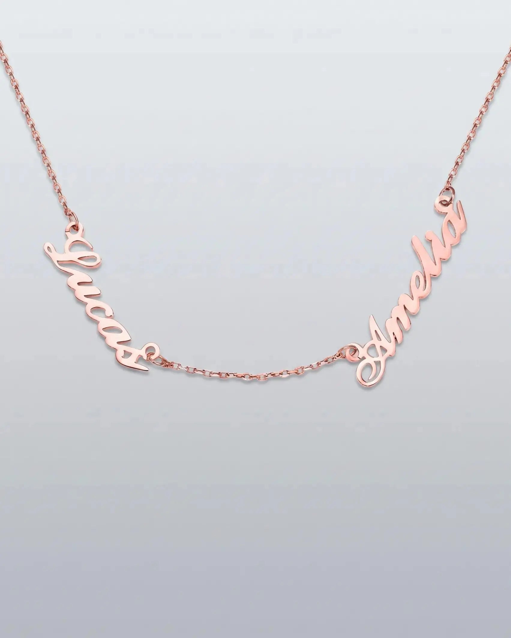 Personalize Two Names Necklace - Silver Necklace by BLINGLANE