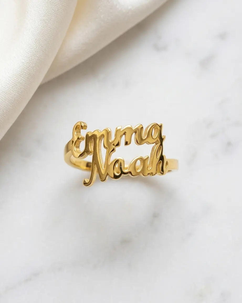 Personalize Two Names Ring - Fashion Ring by BLINGLANE