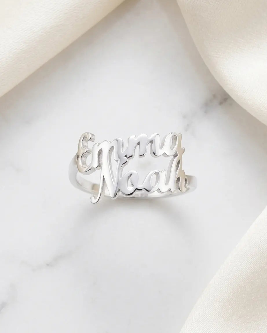 Personalize Two Names Ring - Fashion Ring by BLINGLANE
