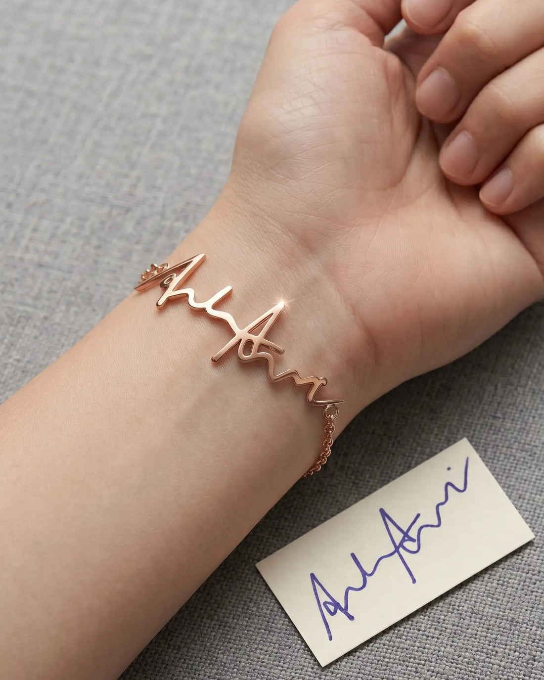 Personalize Your Handwritten Signature Bracelet - Silver Bracelet by BLINGLANE