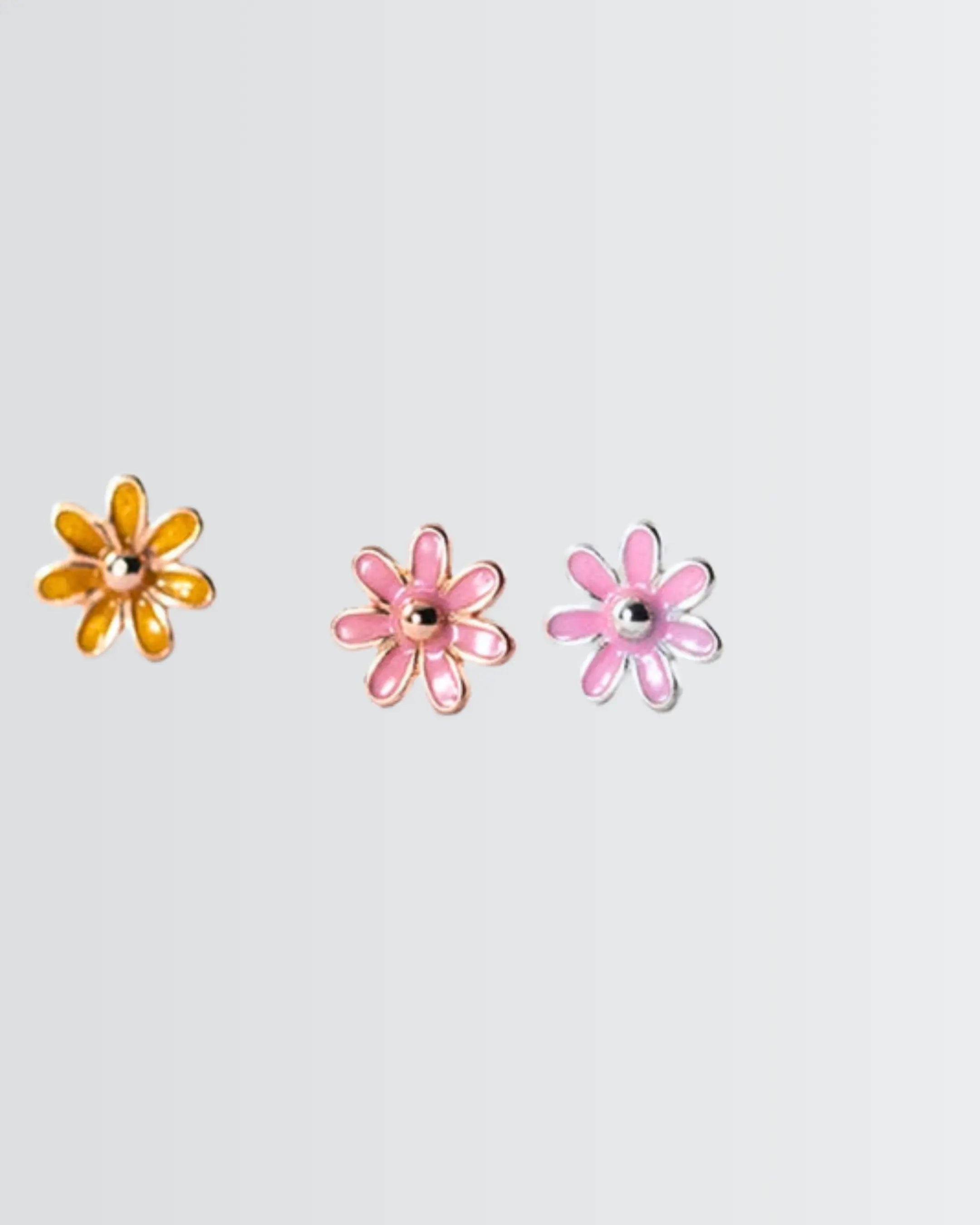 Petal Pop Studs - Silver Earrings by BLINGLANE