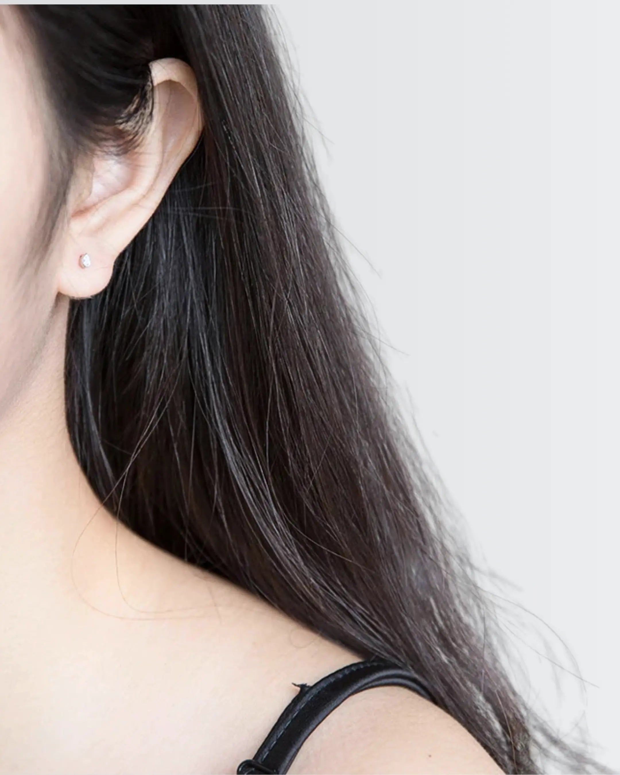 Radiant Teardrop Mini Studs - Silver Earrings by BLINGLANE