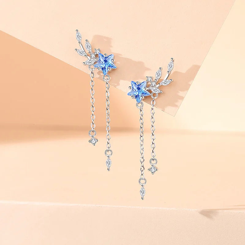 Azure Star Blush Earrings