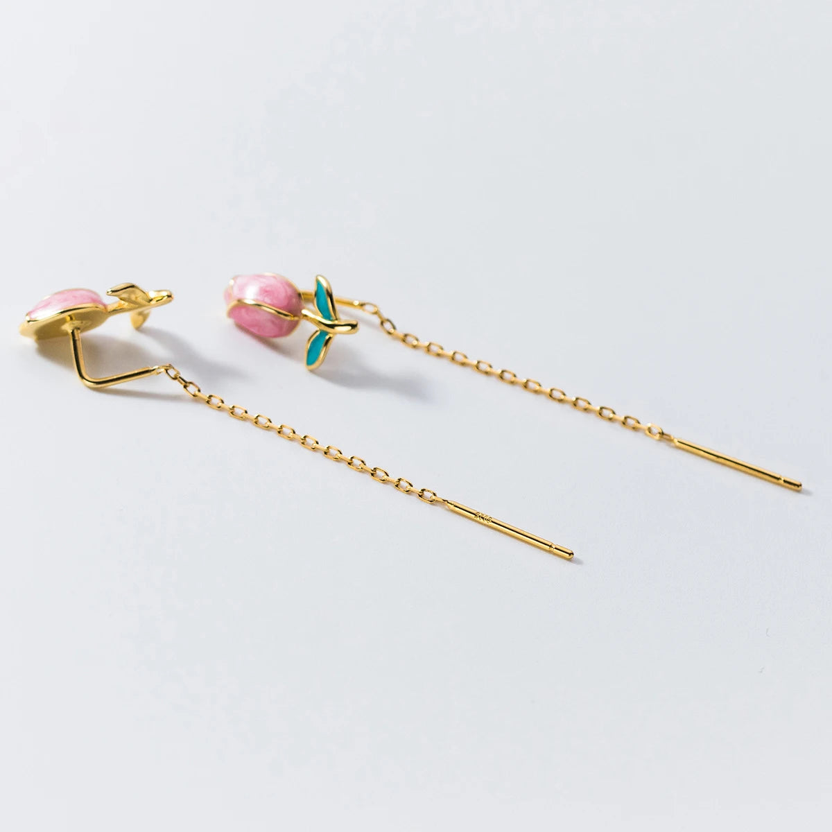 Tulip Reimagined Chain Earrings