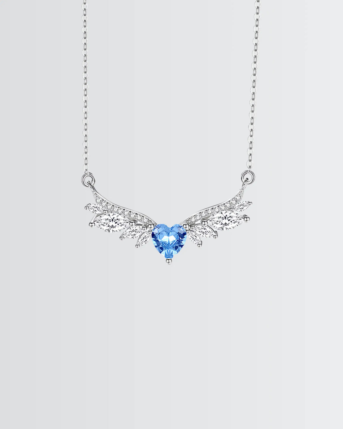 Sapphire Skies Elegant Necklace - Silver Necklace by BLINGLANE