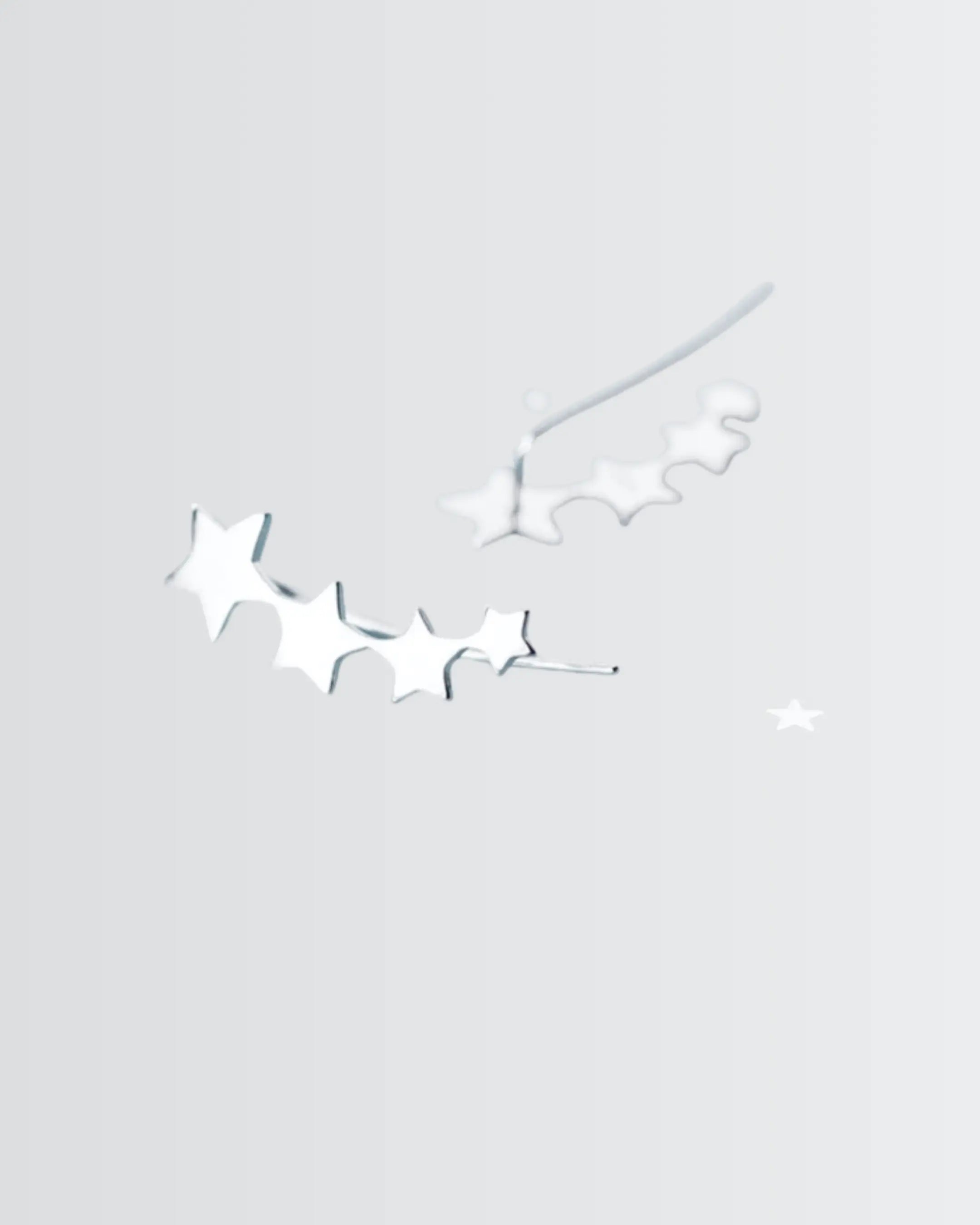 Shooting Stars Ear Climbers - Silver Earrings by BLINGLANE