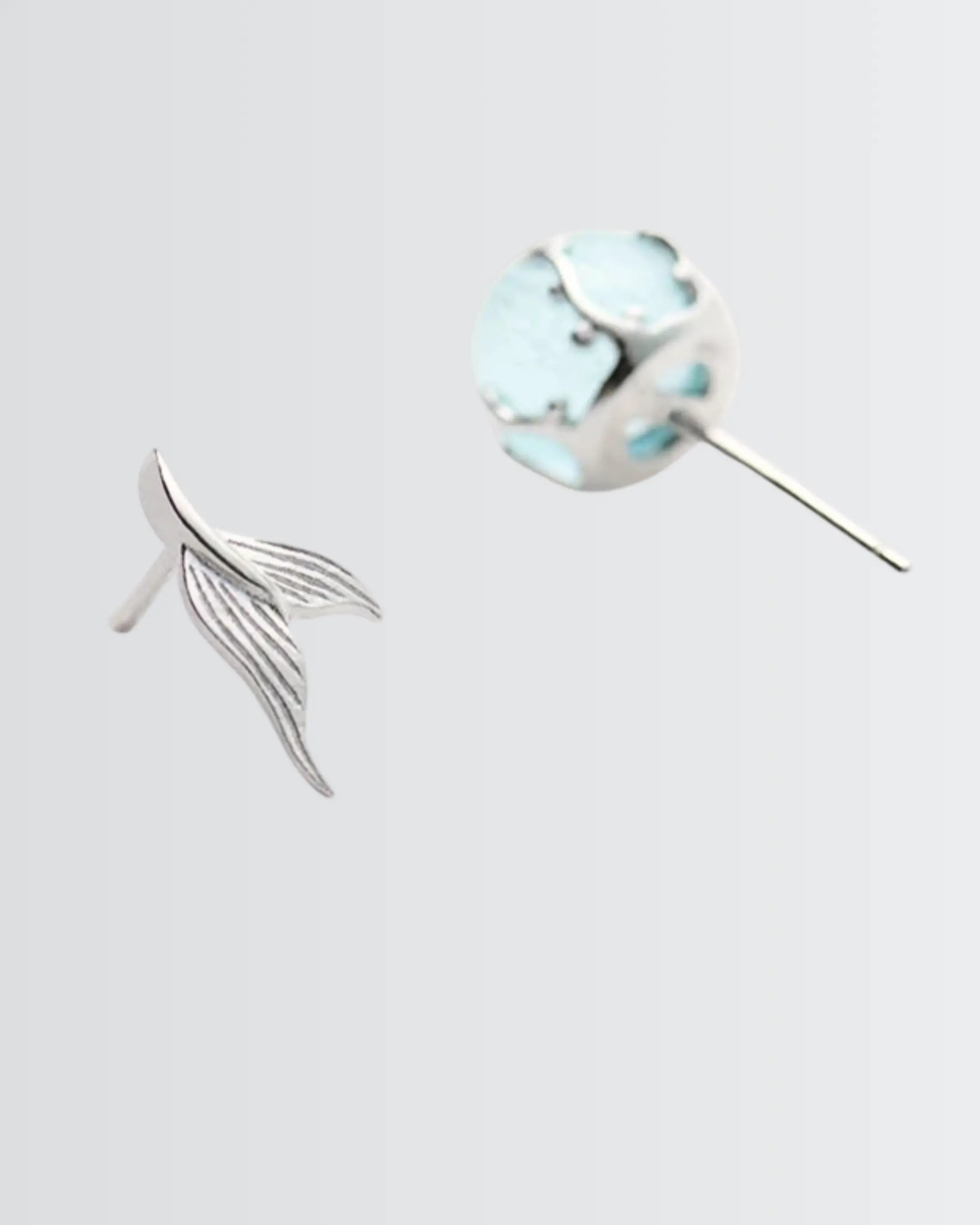Silver Splash Minimal Studs - Silver Earrings by BLINGLANE