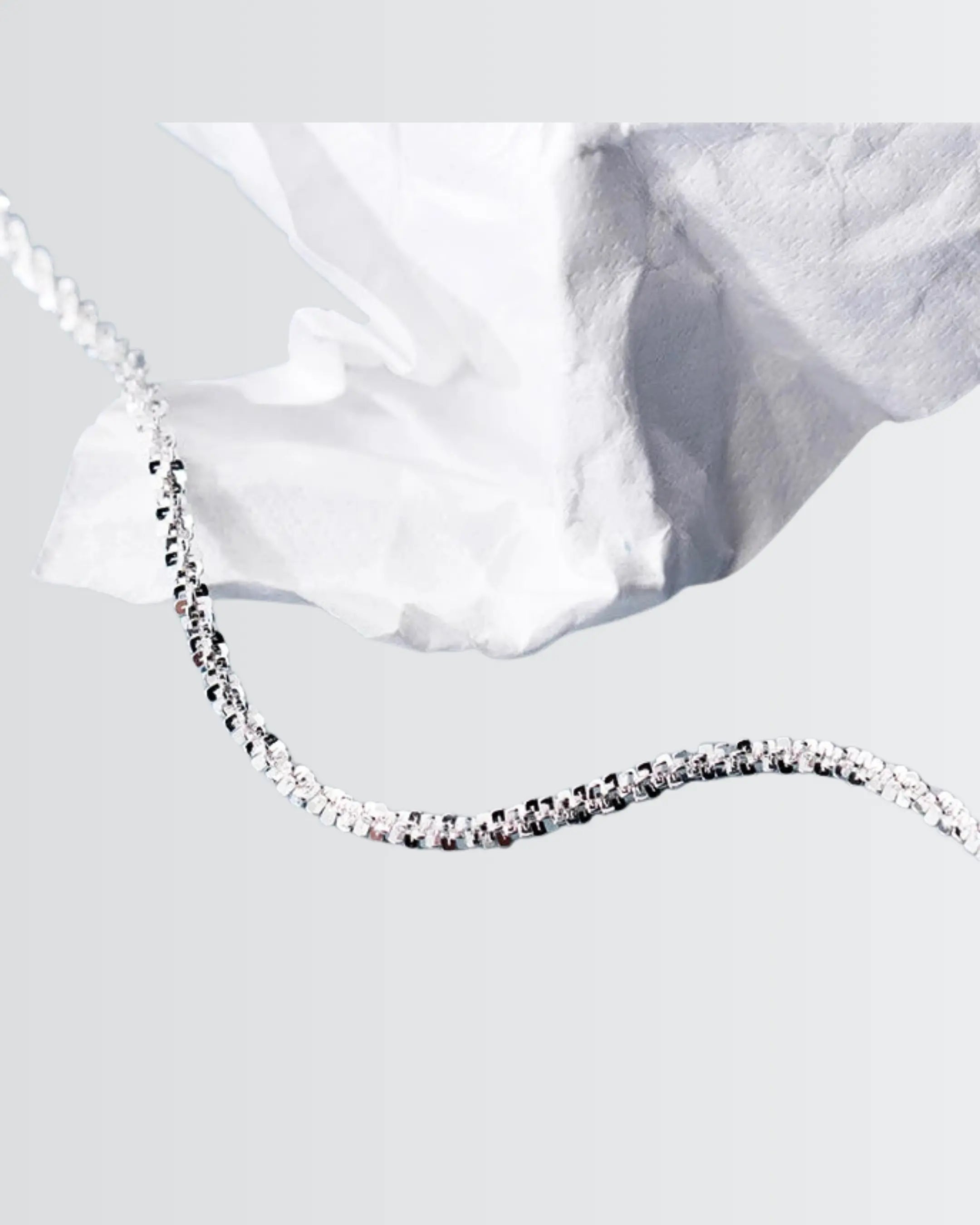 Sleek Strand Minimal Anklet - Silver Anklet by BLINGLANE
