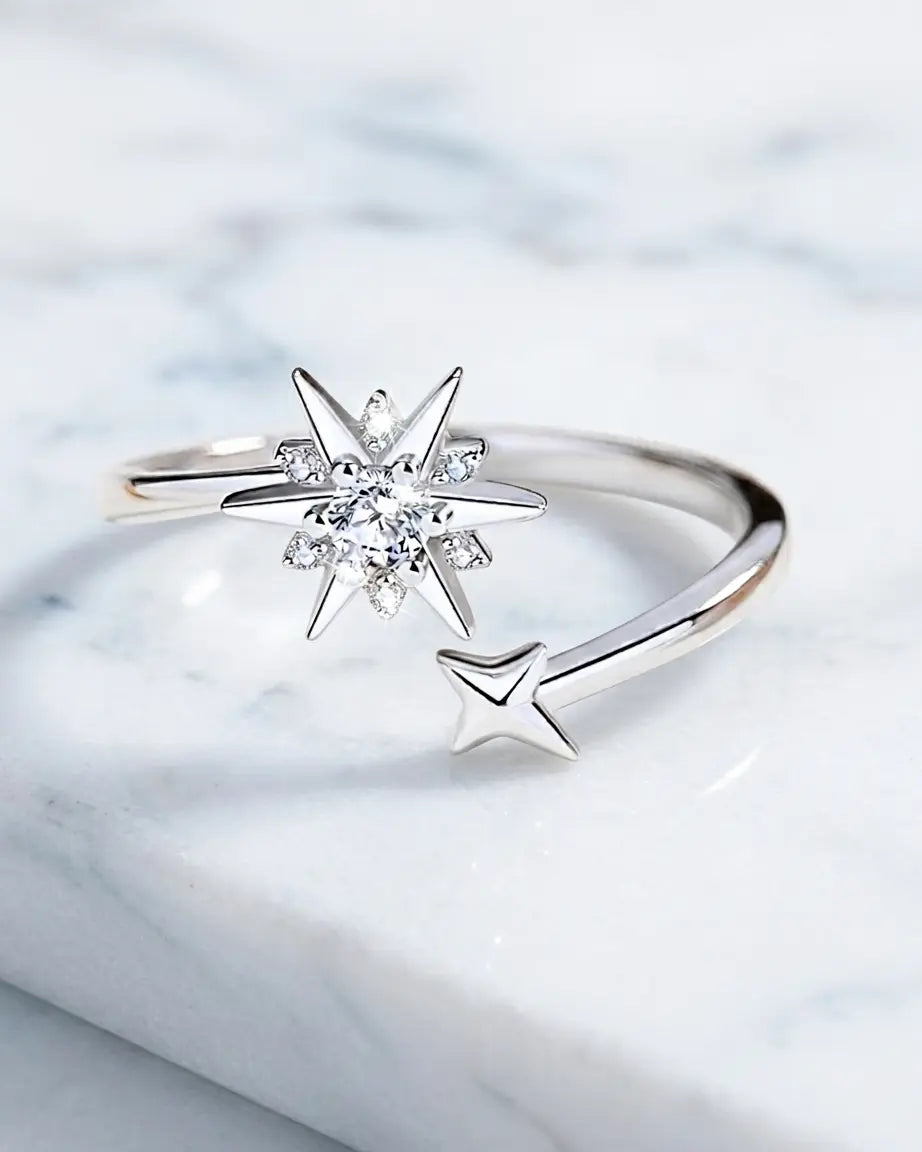 Stardust Spinner Ring - Silver Ring by BLINGLANE