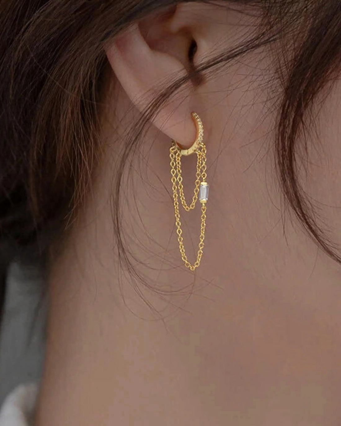 Statement Swing Earrings - Silver Earrings by BLINGLANE