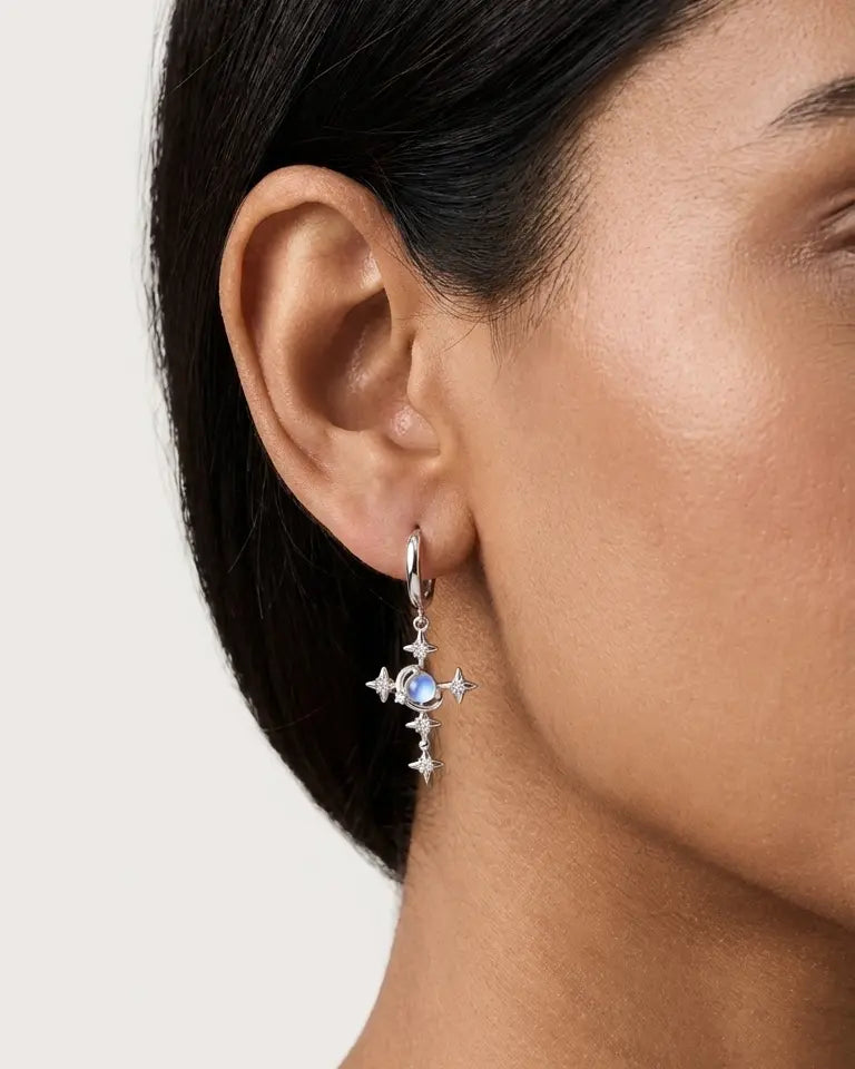 Stellar Soul Elite Earrings - Silver Earrings by BLINGLANE