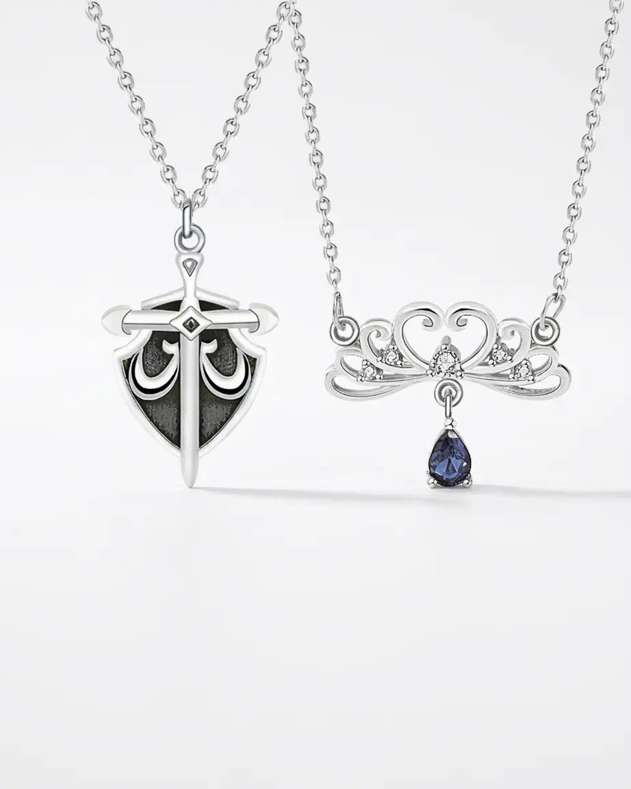 Stronger Side By Side Couple Necklace - Silver Necklace by BLINGLANE