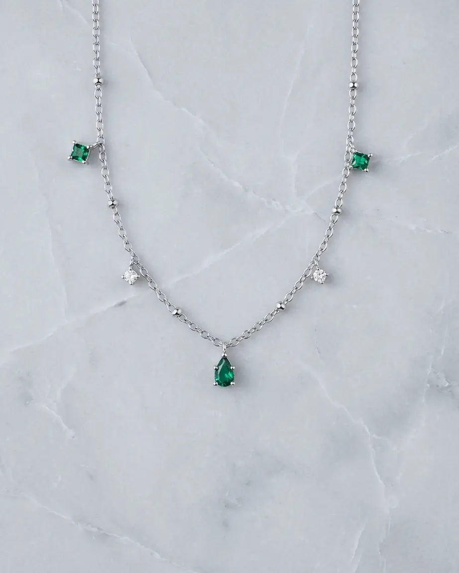 The Silken Edge Minimal Necklace - Silver Necklace by BLINGLANE