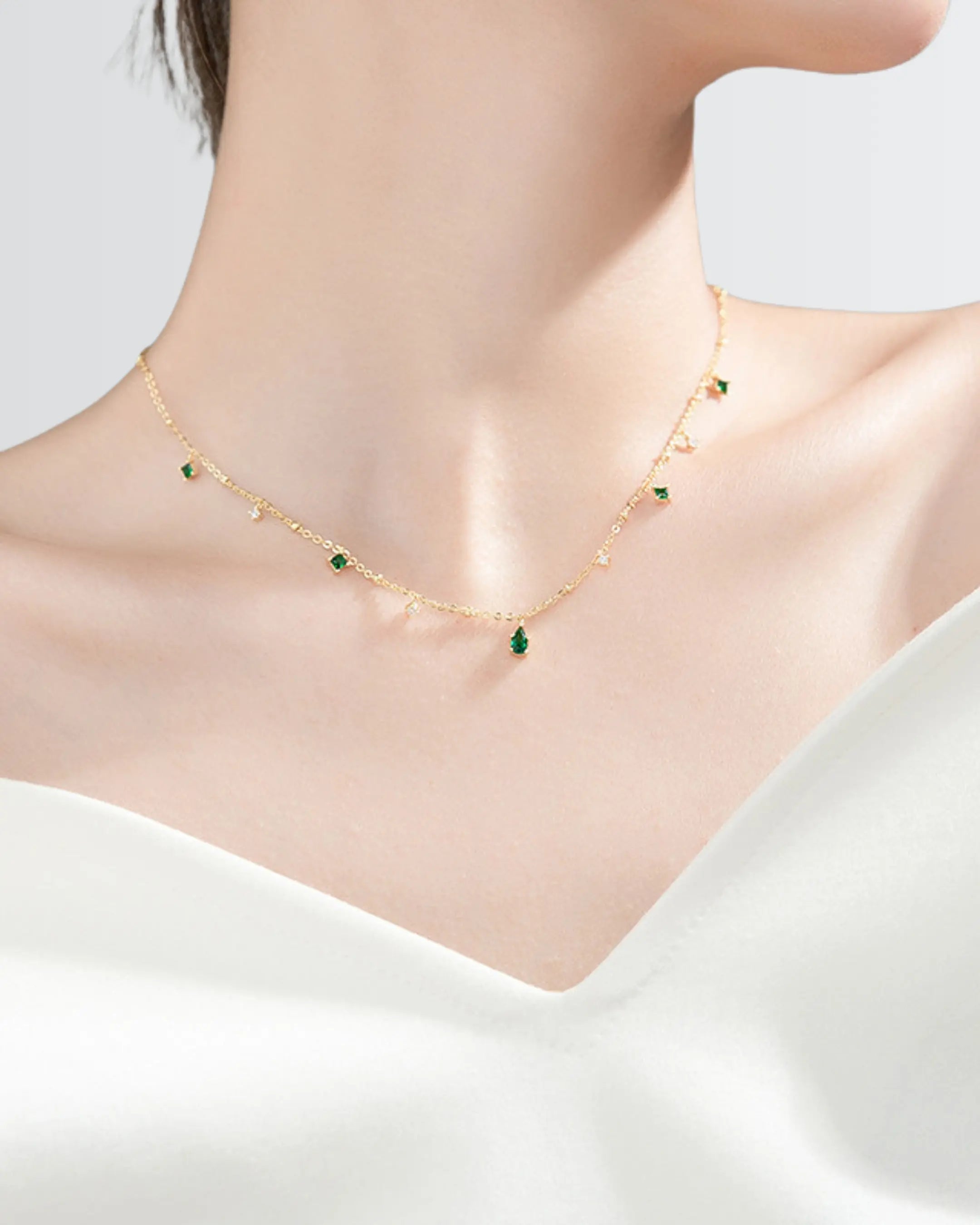 The Silken Edge Minimal Necklace - Silver Necklace by BLINGLANE