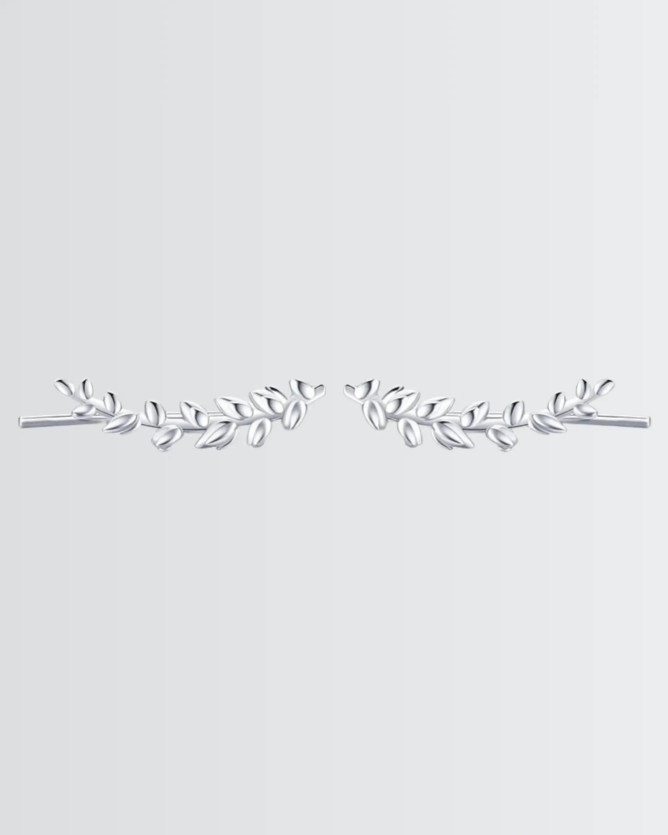 Tiny Twig Ear Climbers - Silver Earrings by BLINGLANE