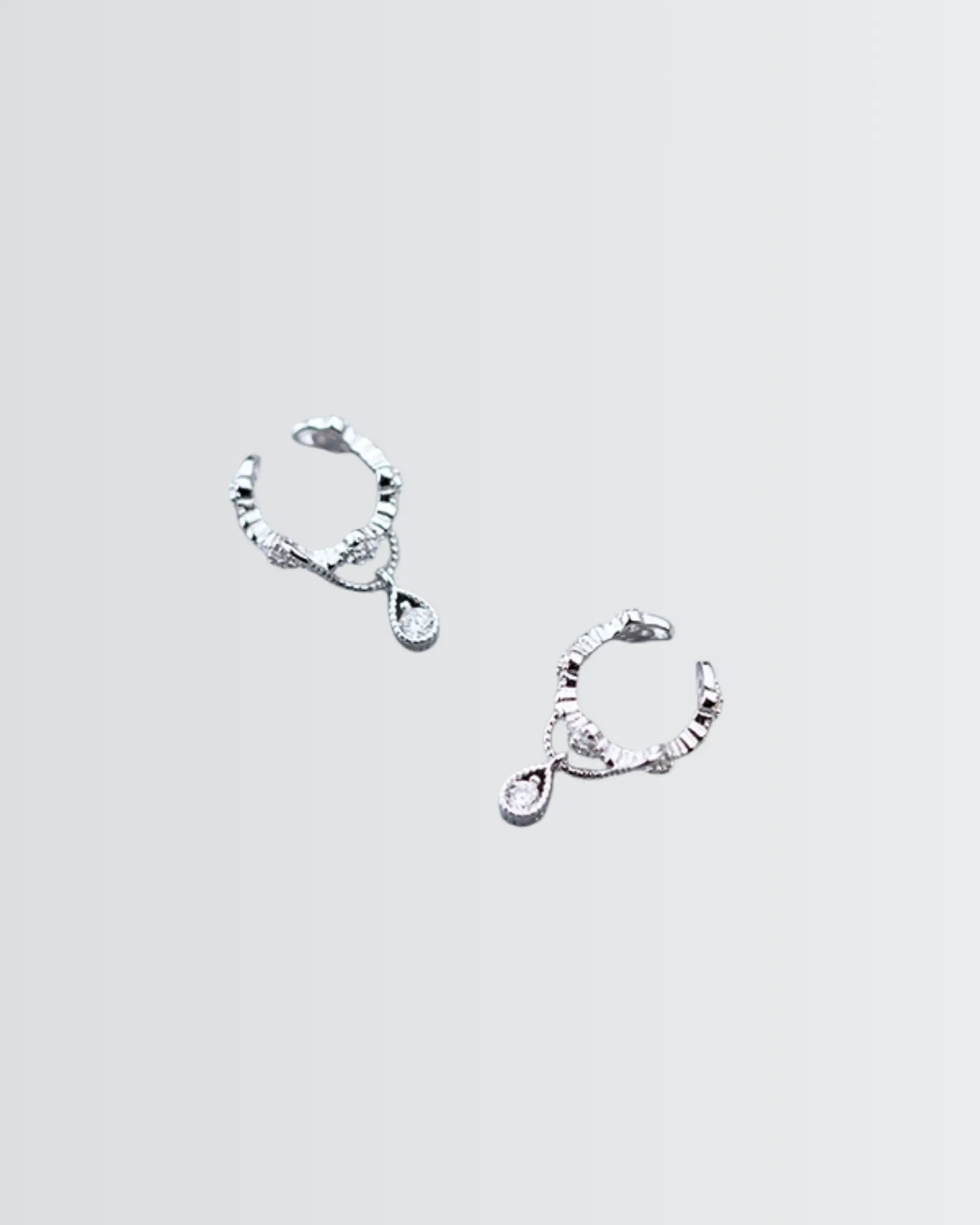 Tiny Twinkle Ear Cuffs - Silver Earrings by BLINGLANE
