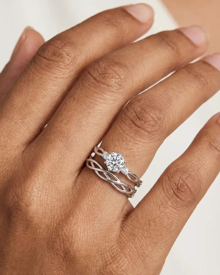 Two Souls Together Forever Love Bands - Silver Ring by BLINGLANE