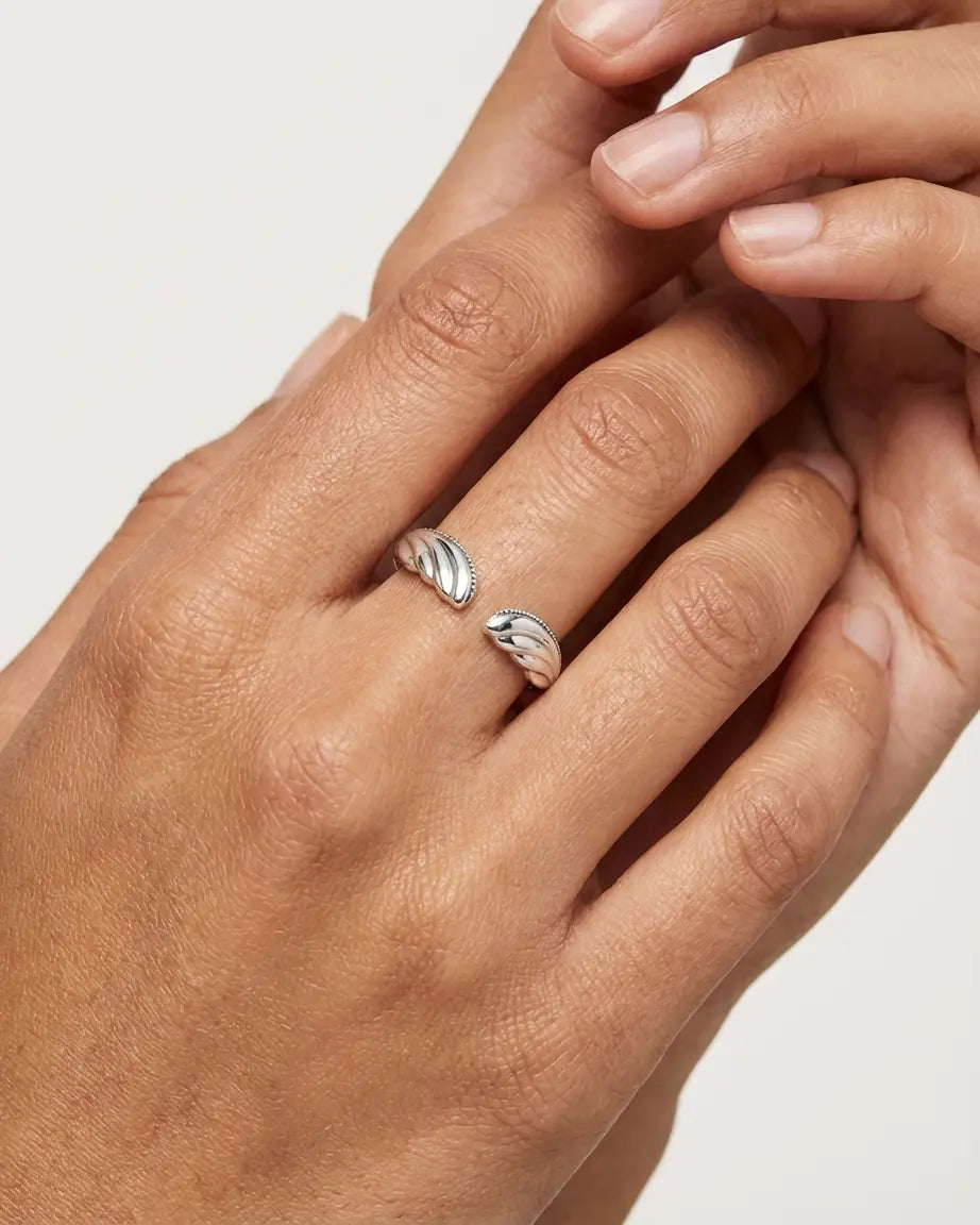 Wherever We Go Together Love Bands - Silver Ring by BLINGLANE