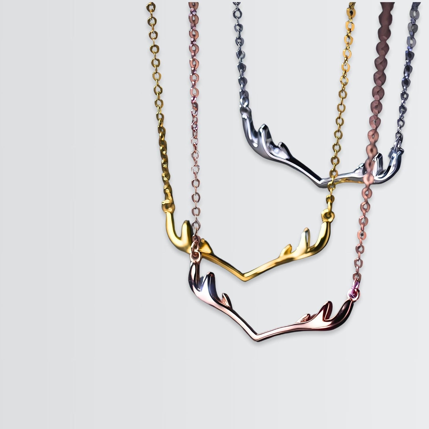 Modish Antlers Minimal Necklace