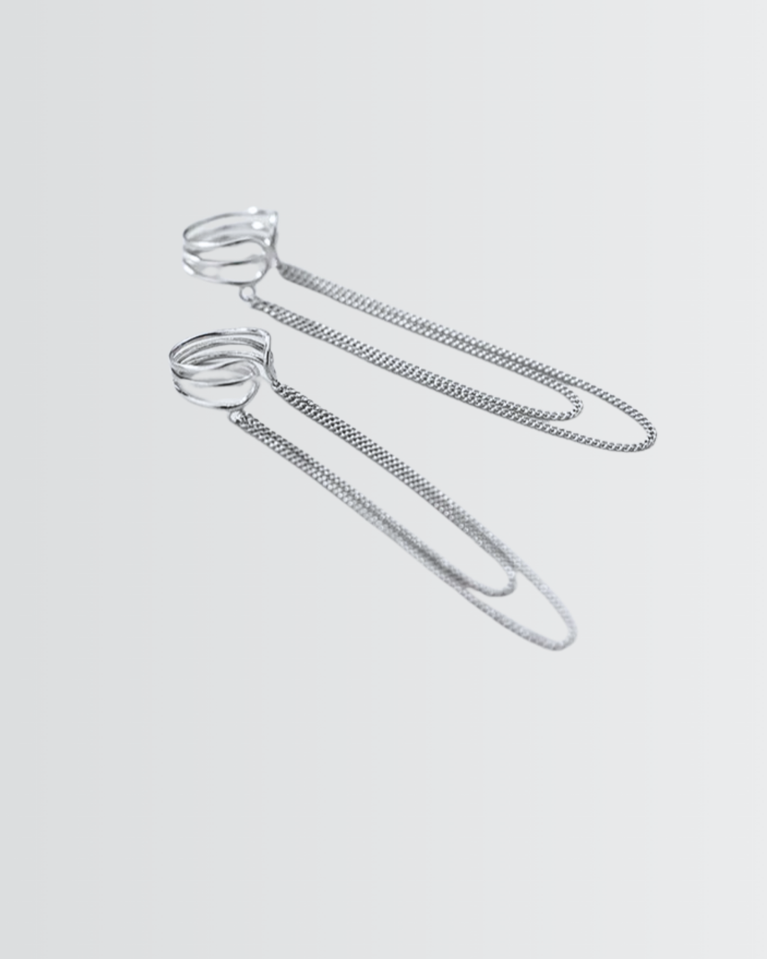 Gleam Chain Cuff Earrings