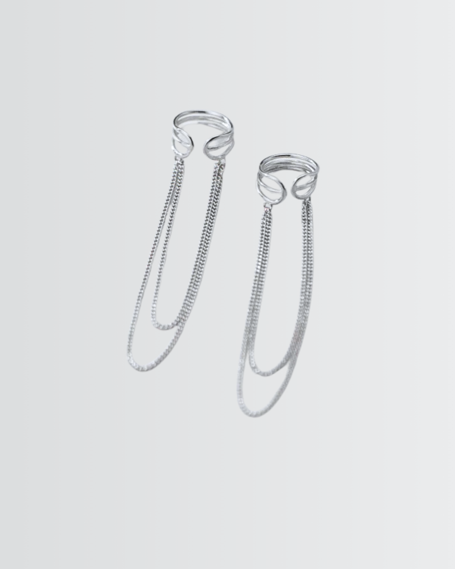 Gleam Chain Cuff Earrings